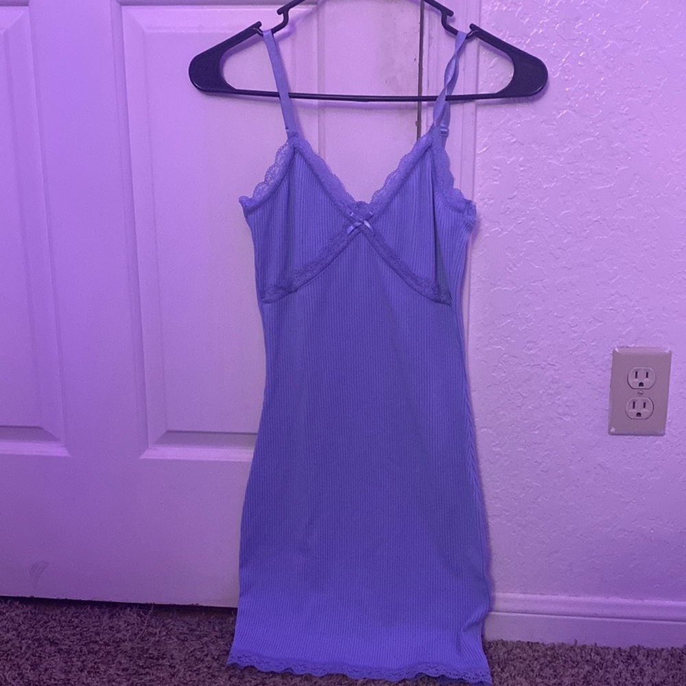 Tight fitting Blue laced dress